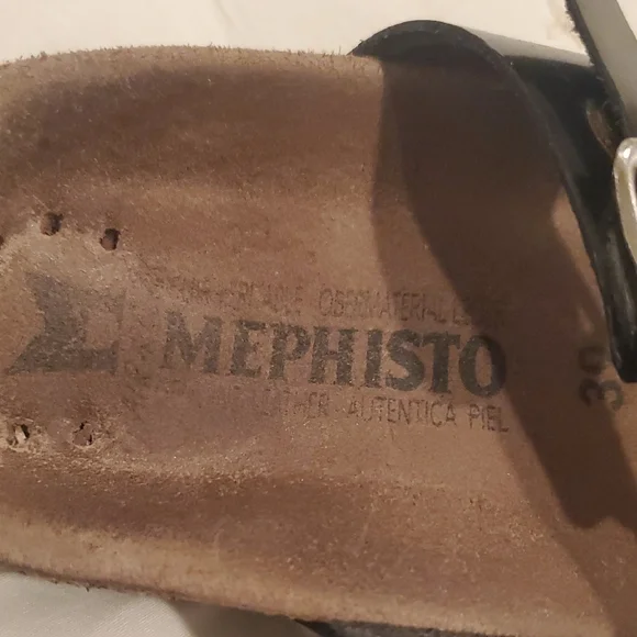 Mephisto Black Women's Sandals (2) - Picture 2 of 7
